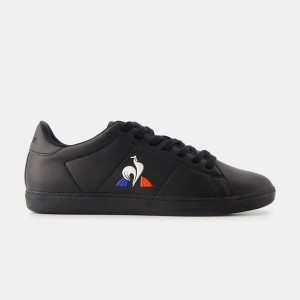 Black Men's Le Coq Sportif COURTSET_2 Sneakers | MUCVX-0437 | Australia