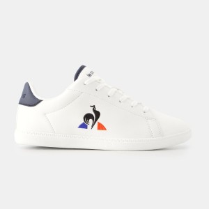 White Kids' Le Coq Sportif COURTSET_2 GS Sneakers | HWOIR-7612 | Australia