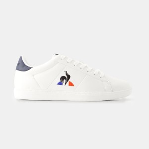 White Men's Le Coq Sportif COURTSET_2 Sneakers | NIRWB-2918 | Australia