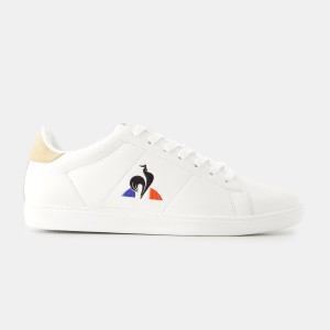 White Men's Le Coq Sportif COURTSET_2 Sneakers | BJYDG-0758 | Australia