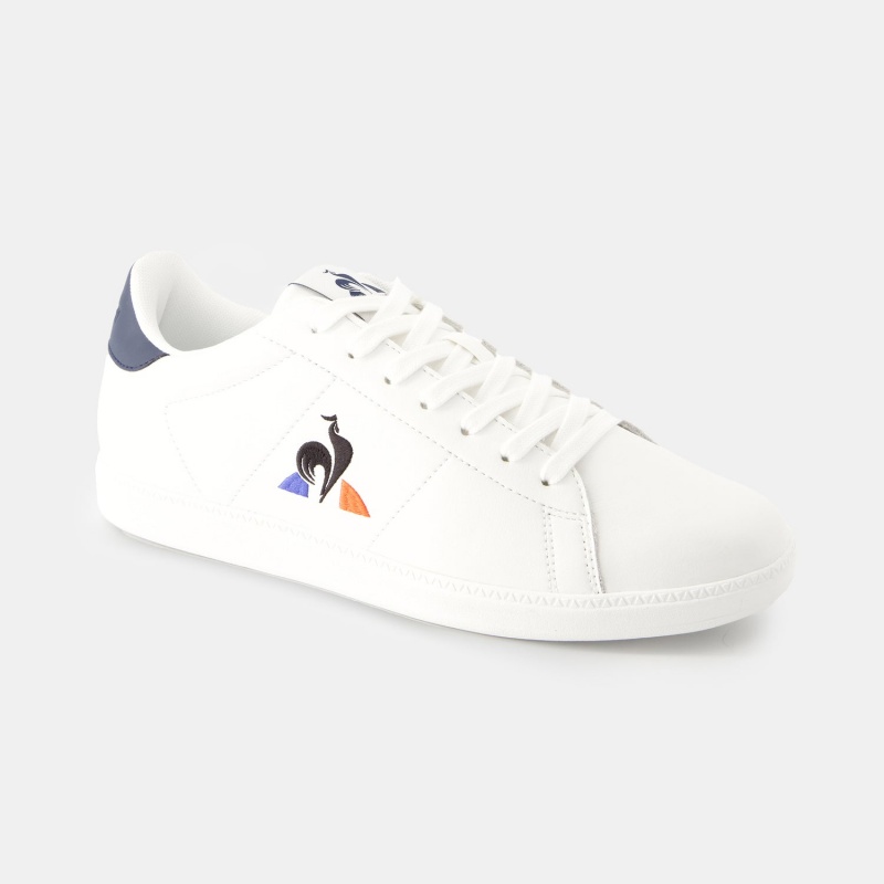 White Men's Le Coq Sportif COURTSET_2 Sneakers | NIRWB-2918 | Australia