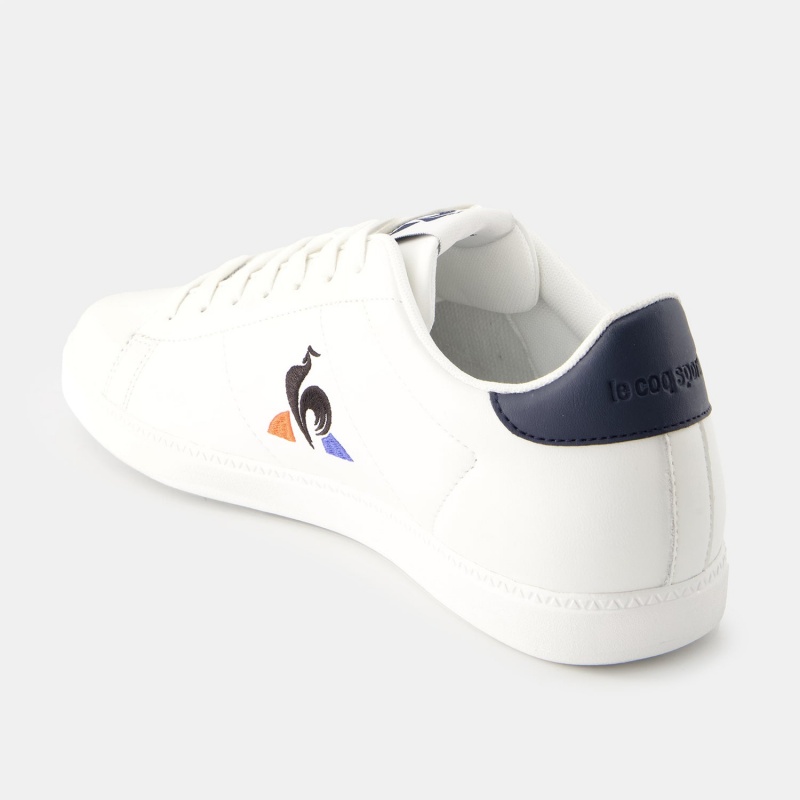 White Men's Le Coq Sportif COURTSET_2 Sneakers | NIRWB-2918 | Australia